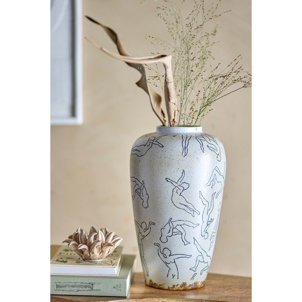 Vaso in gres crema (altezza 34 cm) Adah - Bloomingville-image-1