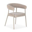Set di sedie da pranzo beige in imbottito con braccioli 2 pz Yuri – MOME