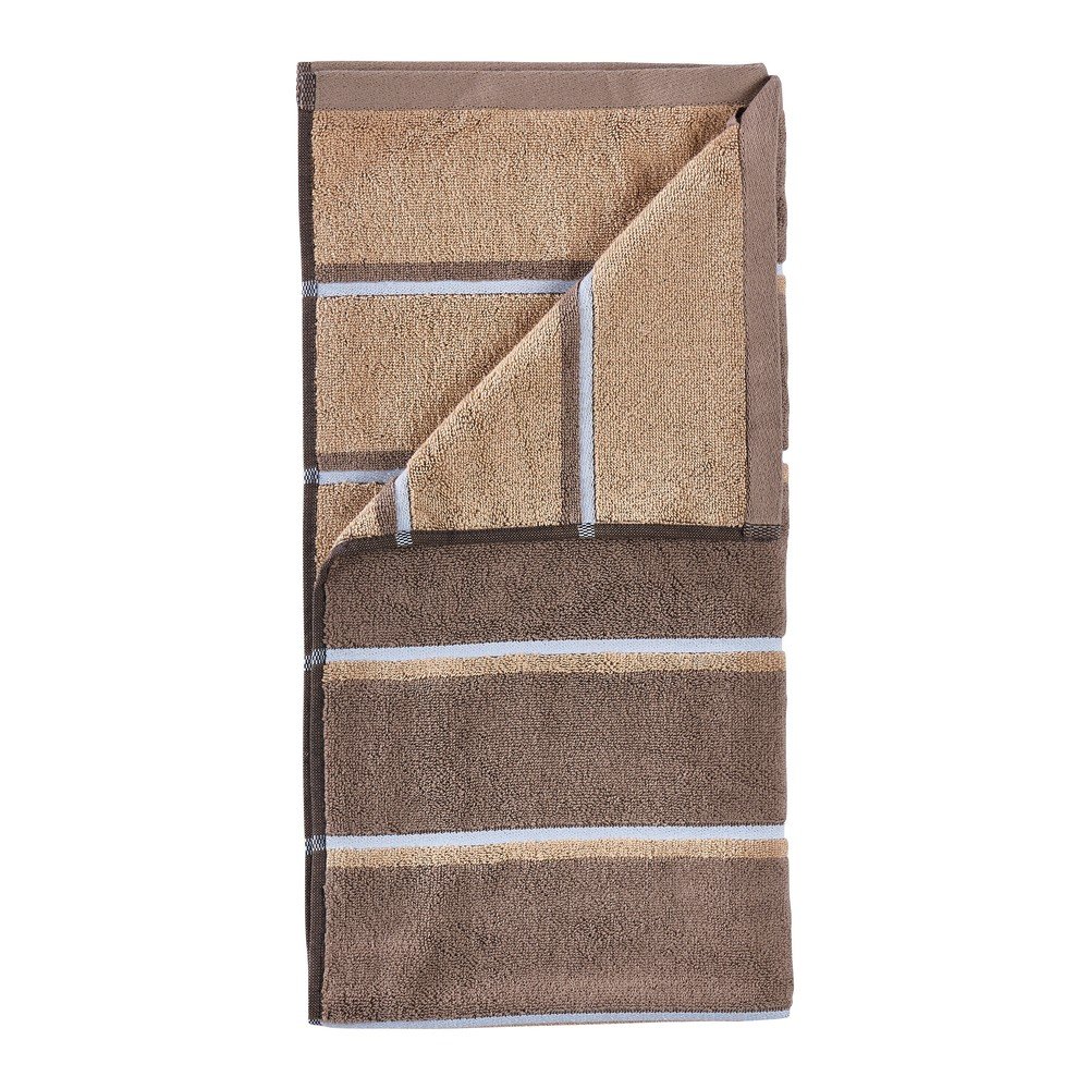 Asciugamano marrone/beige in cotone 50x100 cm Sauna – Zone | Asciugamani per bagno