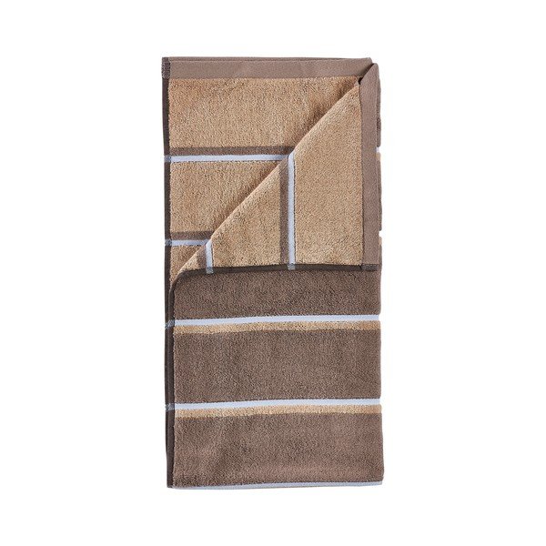 Asciugamano marrone/beige in cotone 50x100 cm Sauna – Zone