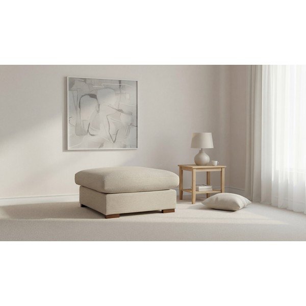 Sgabello in velluto a coste beige Comfy - Scandic-image-4