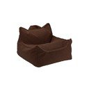 Pouf a sacco per bambini marrone scuro con rivestimento in bouclé Warm Hazel – Wigiwama