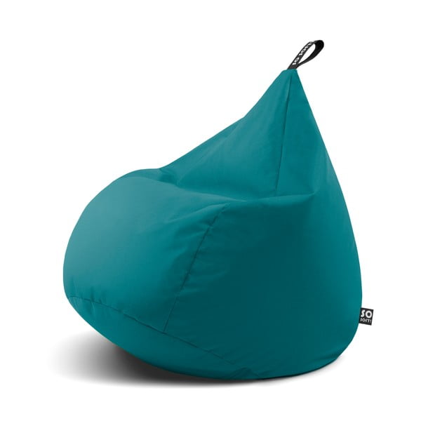 Puof a sacco turchese Drop L – So Soft?