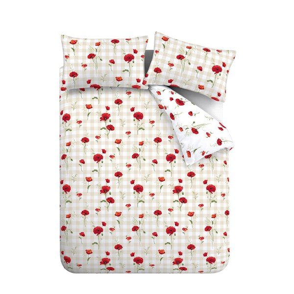 Set copripiumino e federa rosso per letto singolo 135x200 cm Poppy – Catherine Lansfield