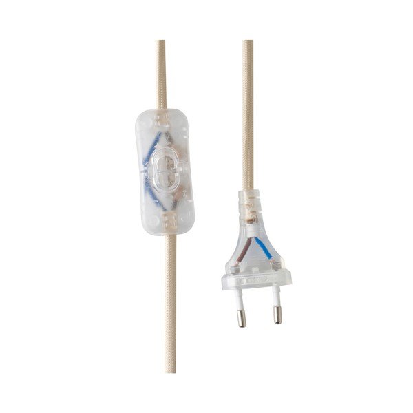 Lampada da tavolo bianca/beige in poliresina (altezza totale 58 cm) Shelley – Ellos Home-image-4