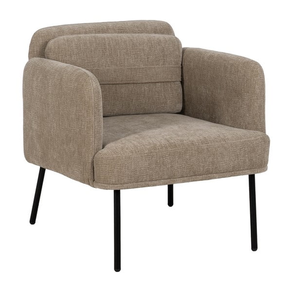 Poltrona beige con rivestimento in ciniglia Bind – Ixia