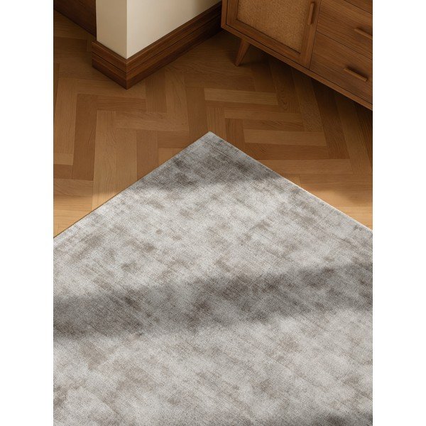 Tappeto grigio in viscosa tessuto a mano 120x180 cm Noemi – Vikosa-image-3
