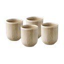 Tazzine in set beige in gres 4 pz 360 ml Viola – House Nordic