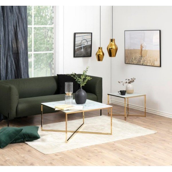 Tavolino bianco 80x80 cm Alisma - Actona-image-1