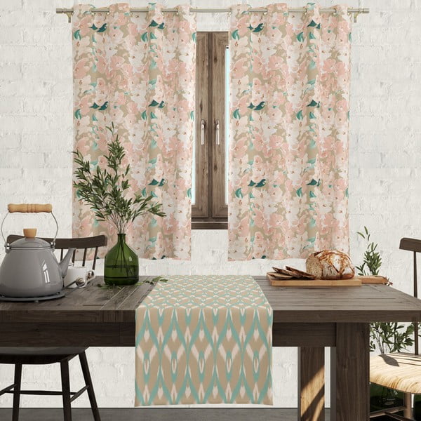 Tenda beige e rosa , 140 x 270 cm Honey - Mike & Co. NEW YORK-image-1