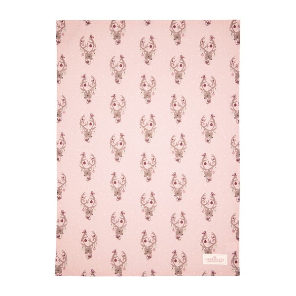 Asciugamano in cotone rosa Pale, 50 x 70 cm Dina - Green Gate