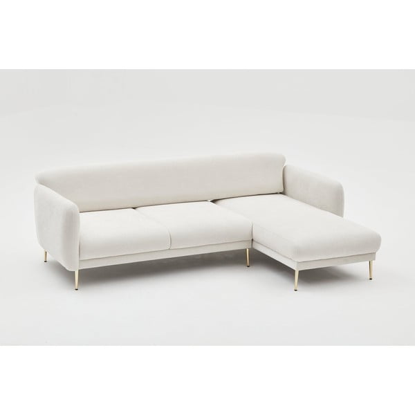 Divano angolare bianco (con penisola a destra/con chaise lounge) Simena – Balcab Home-image-1