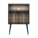Credenza nera per gramofono in legno di pino 60x83 cmJames - WOOOD