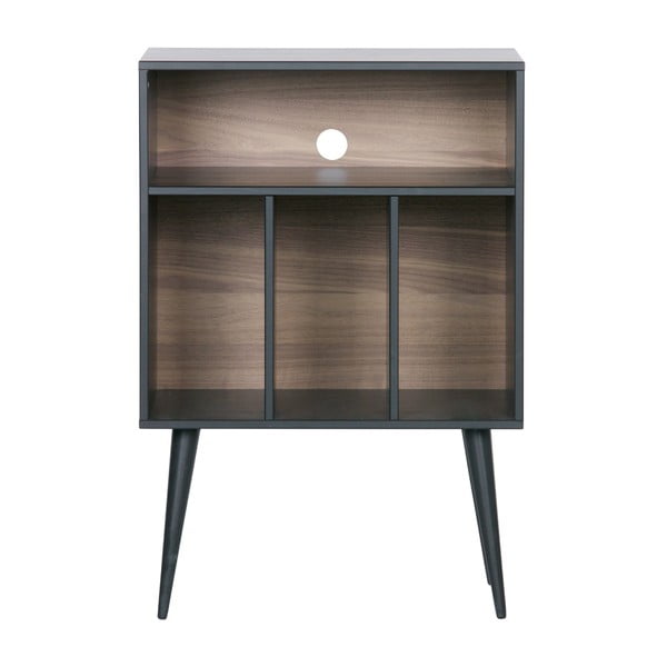 Credenza nera per gramofono in legno di pino 60x83 cmJames - WOOOD