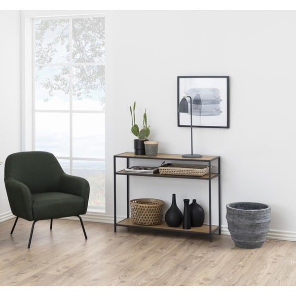 Tavolo consolle nero 100x35 cm Seaford - Actona-image-1