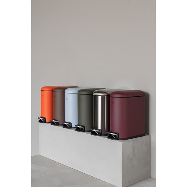 Cestino per la spazzatura viola scuro in metallo con pedale 5 l Mini Walther – Mette Ditmer Denmark-image-2