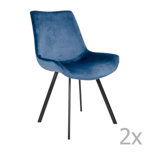 Set di 2 sedie da pranzo blu Drammen - House Nordic