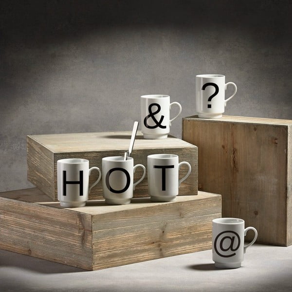 Tazza da lettera in porcellana C, 250 ml - KJ Collection-image-1