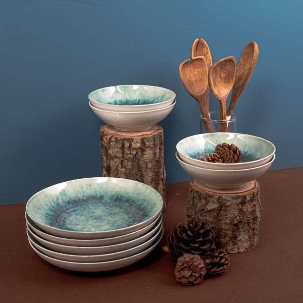 Set da pranzo in porcellana 18 pezzi Forest - Güral Porselen-image-1