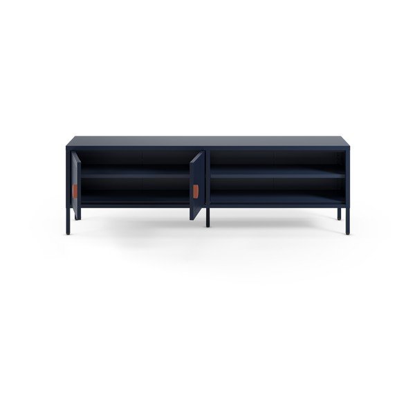 Mobile TV blu scuro in metallo 160x50x35 cm Sayla – Marckeric-image-1