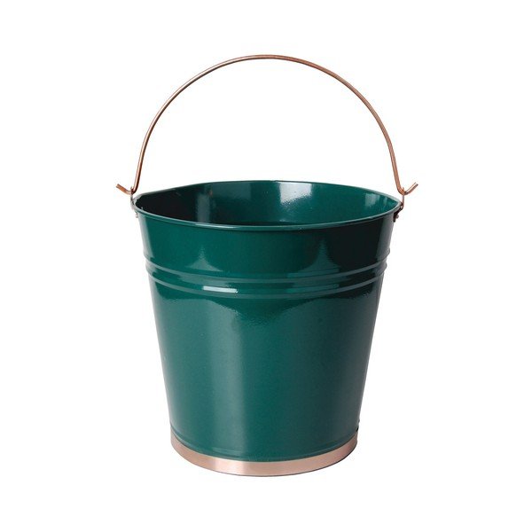 Zelený plechový kyblík Esschert Design Paradise