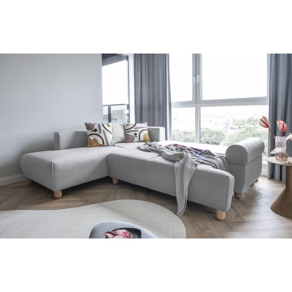Divano letto angolare grigio chiaro (angolo sinistro) Bouncy Olli - Miuform-image-1