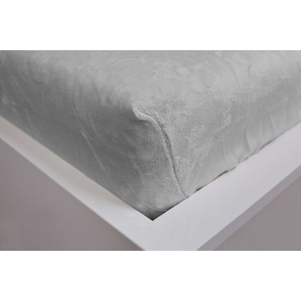 Lenzuolo in microflanella stretch grigio 180x200 cm - Jerry Fabrics