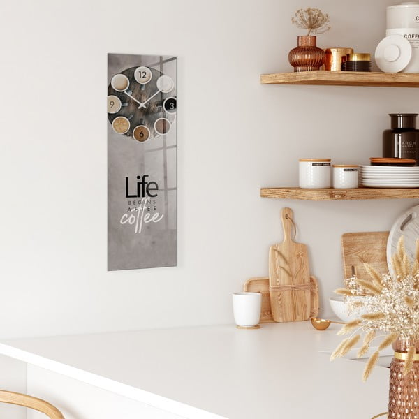 Orologio da parete 20 x 60 cm Glassclock Coffee Love - Styler-image-1