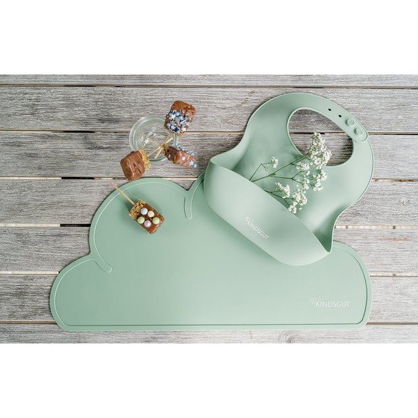 Tovaglietta in silicone verde Cloud, 49 x 27 cm - Kindsgut-image-3