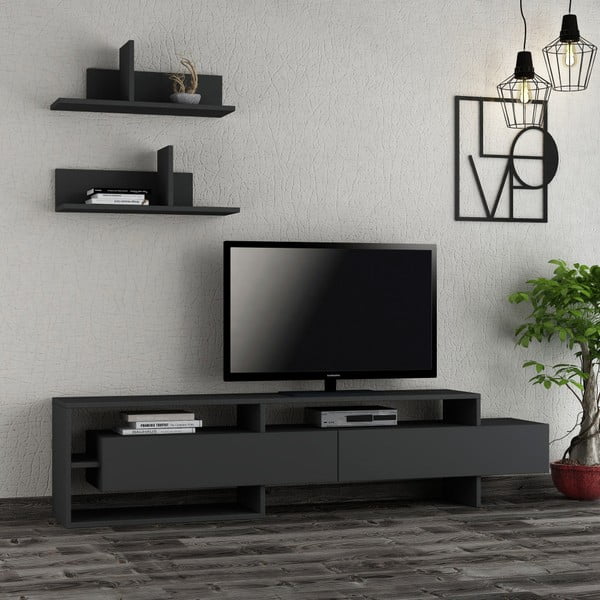 Televisore antracite 180x42 cm Gara - Homitis-image-3
