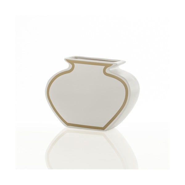 Vaso in ceramica bianco/oro Linea - Tomasucci