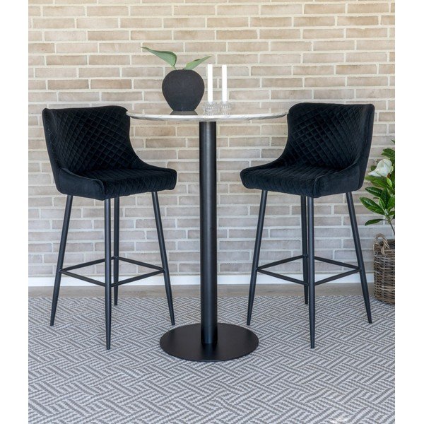 Tavolo bar rotondo con piano in marmo ø 70 cm Bolzano - House Nordic-image-1