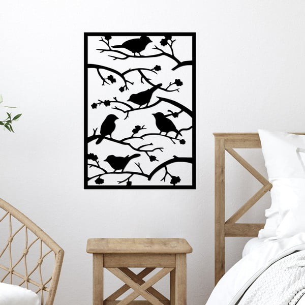 Decorazione murale in metallo 47x66 cm Branch & Birds - Wallity-image-3
