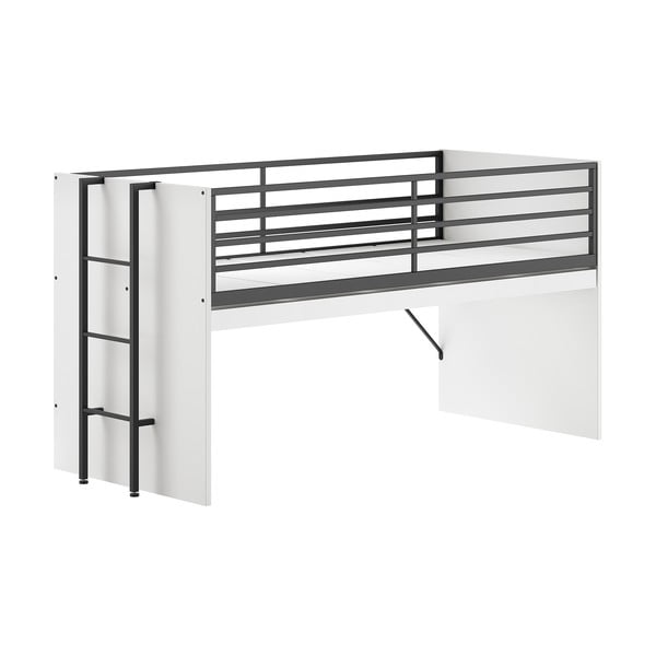 Letto da bambini rialzato bianco con rete inclusa 90x200 cm Sam – Vipack-image-2
