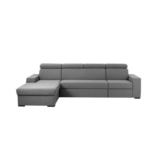 Divano angolare grigio Custom Form Atlantida, lato sinistro - CustomForm