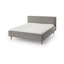 Letto matrimoniale imbottito grigio con contenitore con rete inclusa 140x200 cm Mattis – Meise Möbel