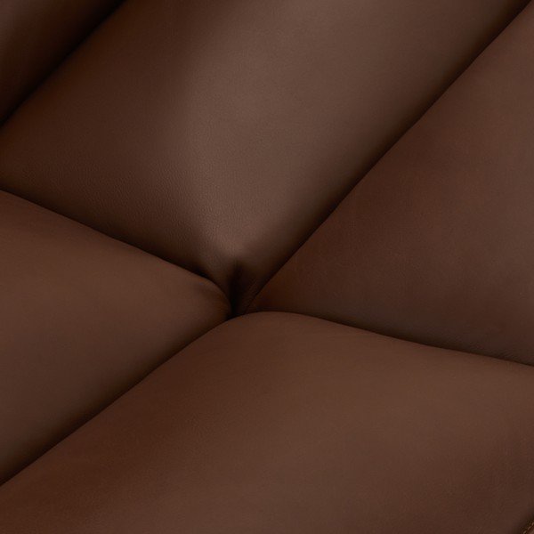 Poltrona in pelle marrone scuro Miami - Furnhouse-image-1