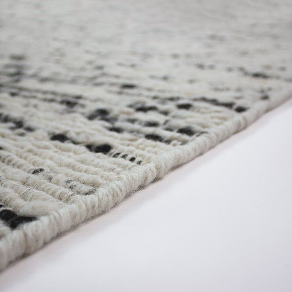 Tappeto grigio/avorio in lana tessuto a mano 140x200 cm Ellsa  – Flair Rugs-image-4