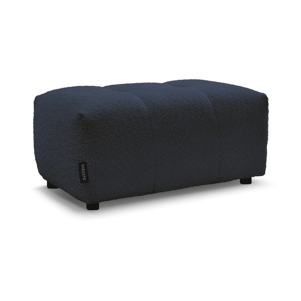 Poggiapiedi blu con rivestimento in bouclé Roxelane – Bobochic Paris-image-3