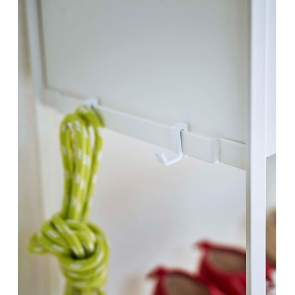 Scarpiera da bambini in metallo bianco 74,5x74,5x22 cm Tower - YAMAZAKI-image-2