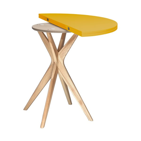 Tavolo da pranzo rotondo allungabile 45x90 cm Jubi – Ragaba-image-3