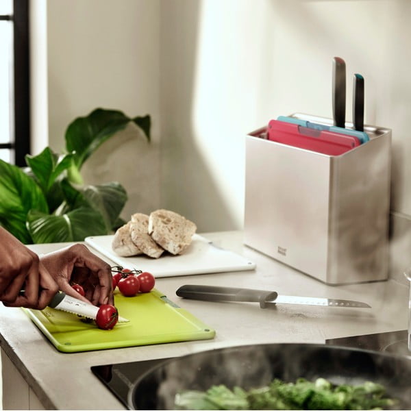 Set di taglieri e coltelli con supporto 10x32 cm Folio Icon Plus - Joseph Joseph-image-1