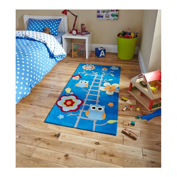 Tappeto blu Hong Kong Blue, 70 x 140 cm - Think Rugs