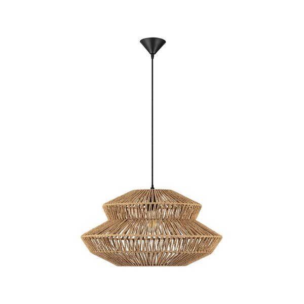 Lampadario di colore naturale con rivestimento in corda ø 50 cm Nua – Nova Luce