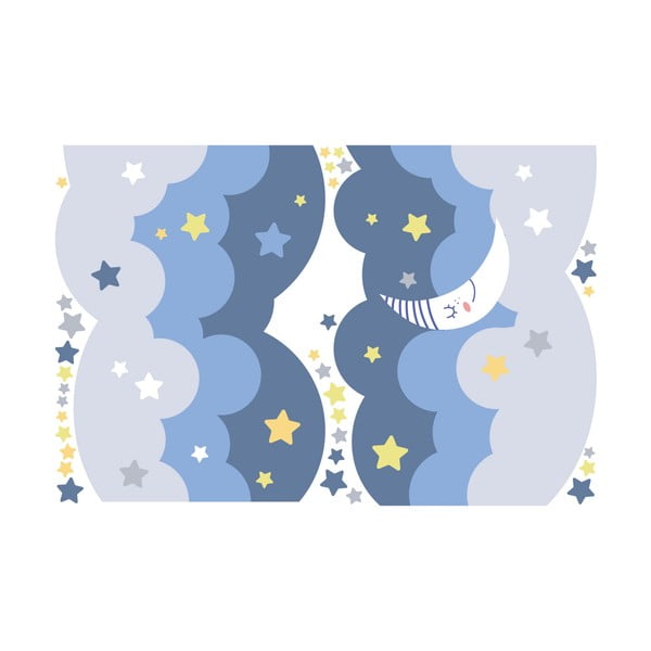 Adesivo murale Scandinavo Nuvole con stelle e luna - Ambiance-image-2