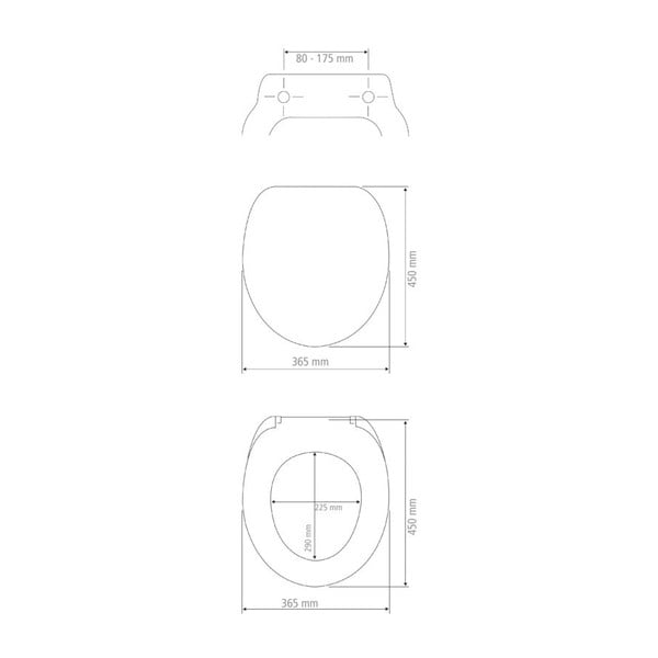 Sedile per WC , 36,5 x 45 cm Polar - Wenko-image-3