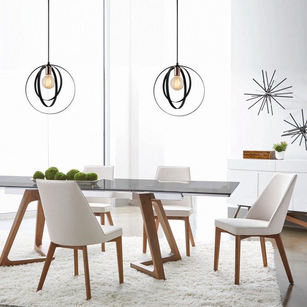 Apparecchio a sospensione nero Vaveyla - Opviq lights-image-4