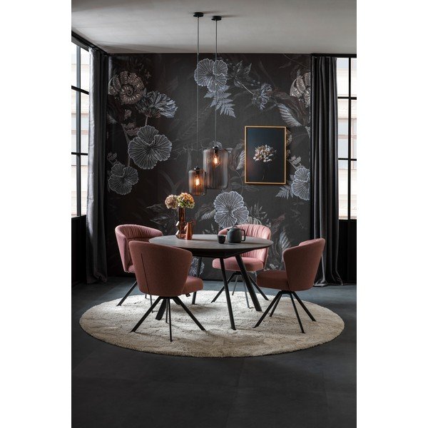 Lampadario nero con paralume in metallo ø 25 cm Cage - Fischer & Honsel-image-3