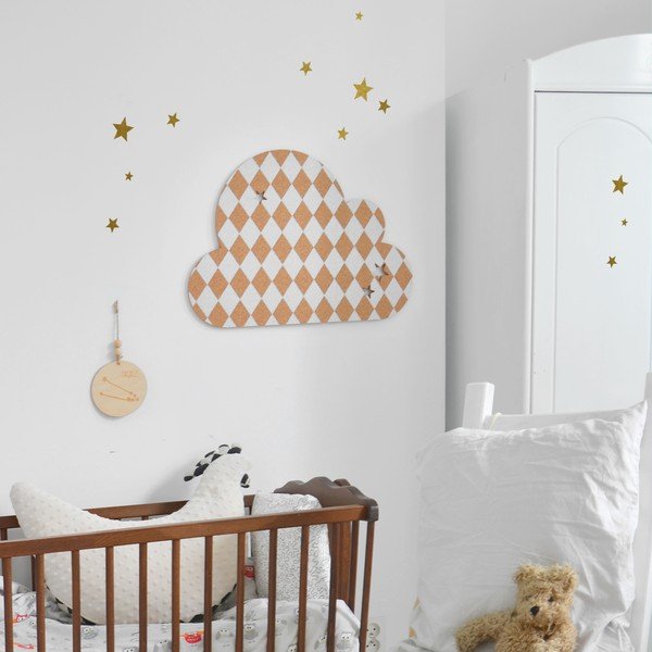 Dekorativní samolepící nástěnka Dekornik French Cloud White Stars, 57 x 40 cm-image-1