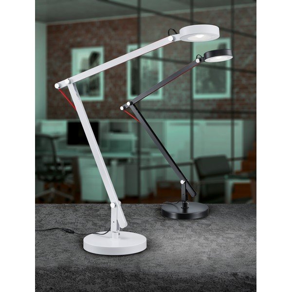 Lampada da tavolo LED nera con struttura flessibile (altezza totale 90 cm) Amsterdam – Trio-image-2